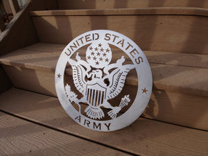 US Military Service Branch Logo'd Aluminum Metal Signs - Home Wall Decor 